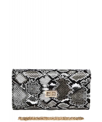 Snake Print Convertible Clutch Bag 6588 B